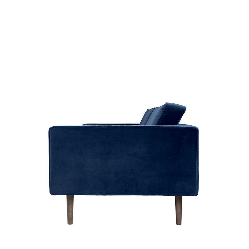 Broste Copenhagen Blue 'Wind' sofa i velour 200xH.74