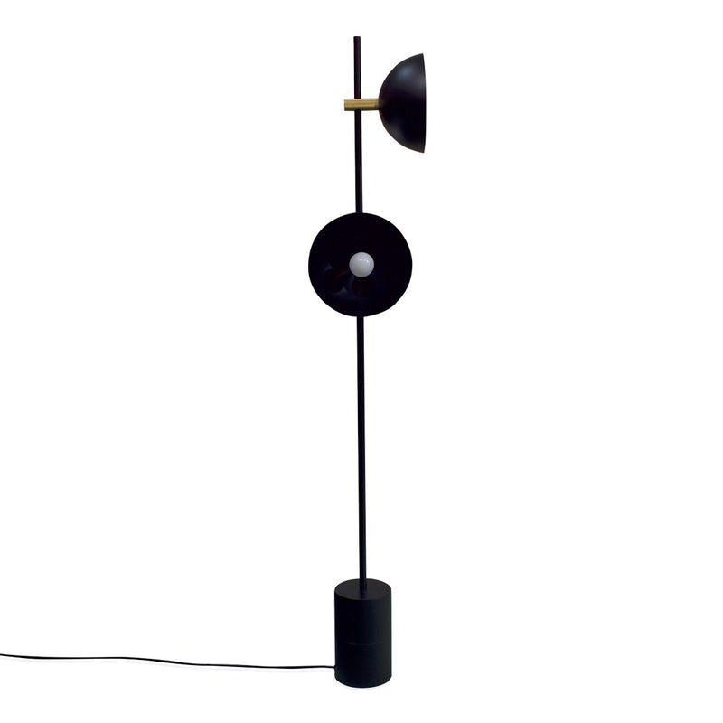 Handvärk Gulvlampe, Studio Floor Lamp, Sort og Messing - H165