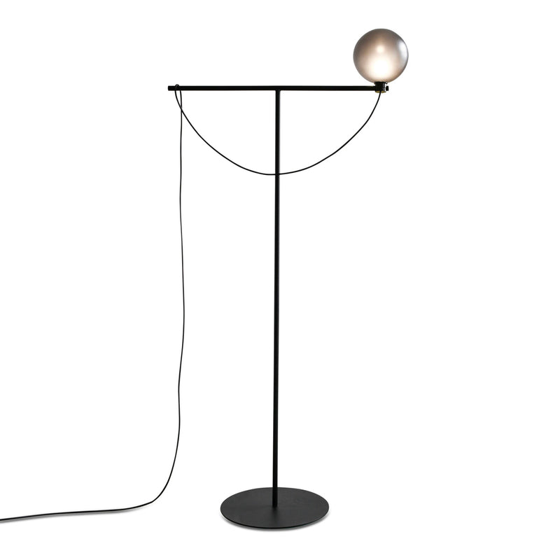 Handvärk Gulvlampe, Globe Floor Lamp, Sort - H155x80xØ20