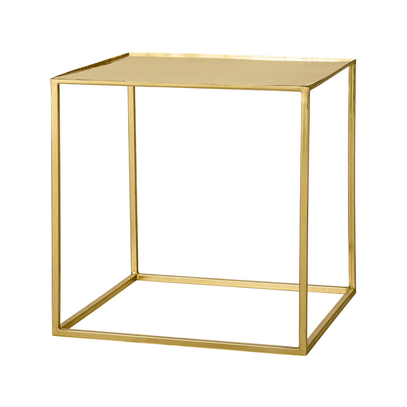 Bloomingville Cube Sofabord, Guld, Metal - L45xH45xW45
