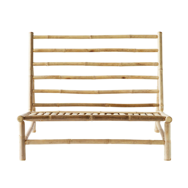 Tine K. Home Bamboo Lounge Stol M. Pude, Hvid - W100x87xH45