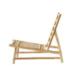 Tine K. Home Bamboo Lounge Stol M. Pude, Hvid - W100x87xH45