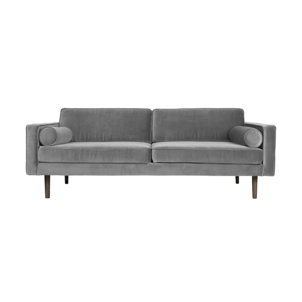 Broste Copenhagen lysegrå 'Wind' sofa i velour 200xH.74