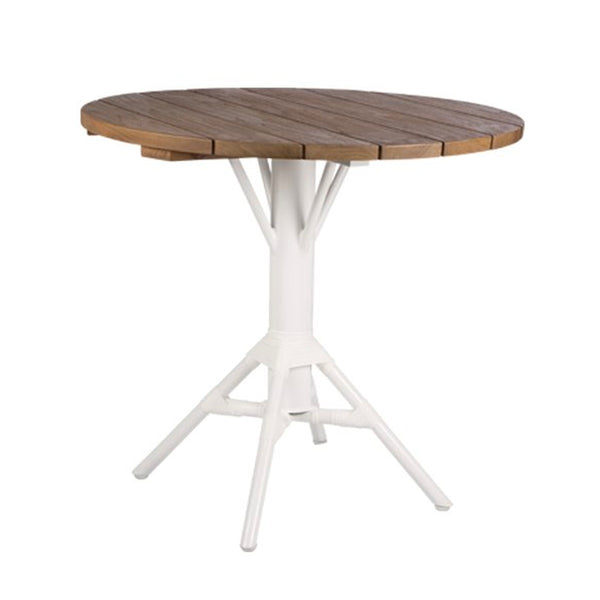 Sika Design Cafebord, Nicole, Hvid & Teak - Ø80