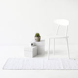 Rug Solid Kludetæppe All White 75x300