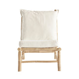 Tine K. Home Bamboo Lounge Stol M. Pude, White 55x87xH.45